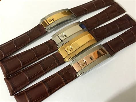 rolex clasp for leather strap|rolex leather strap for women.